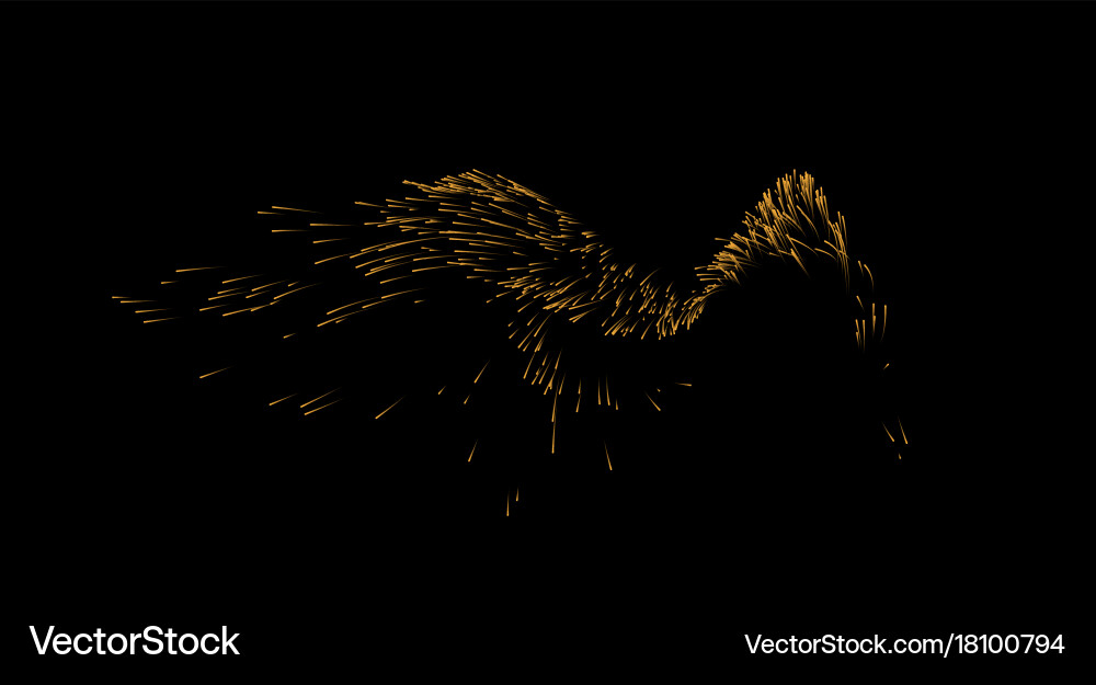 Golden Particle Stream vector image