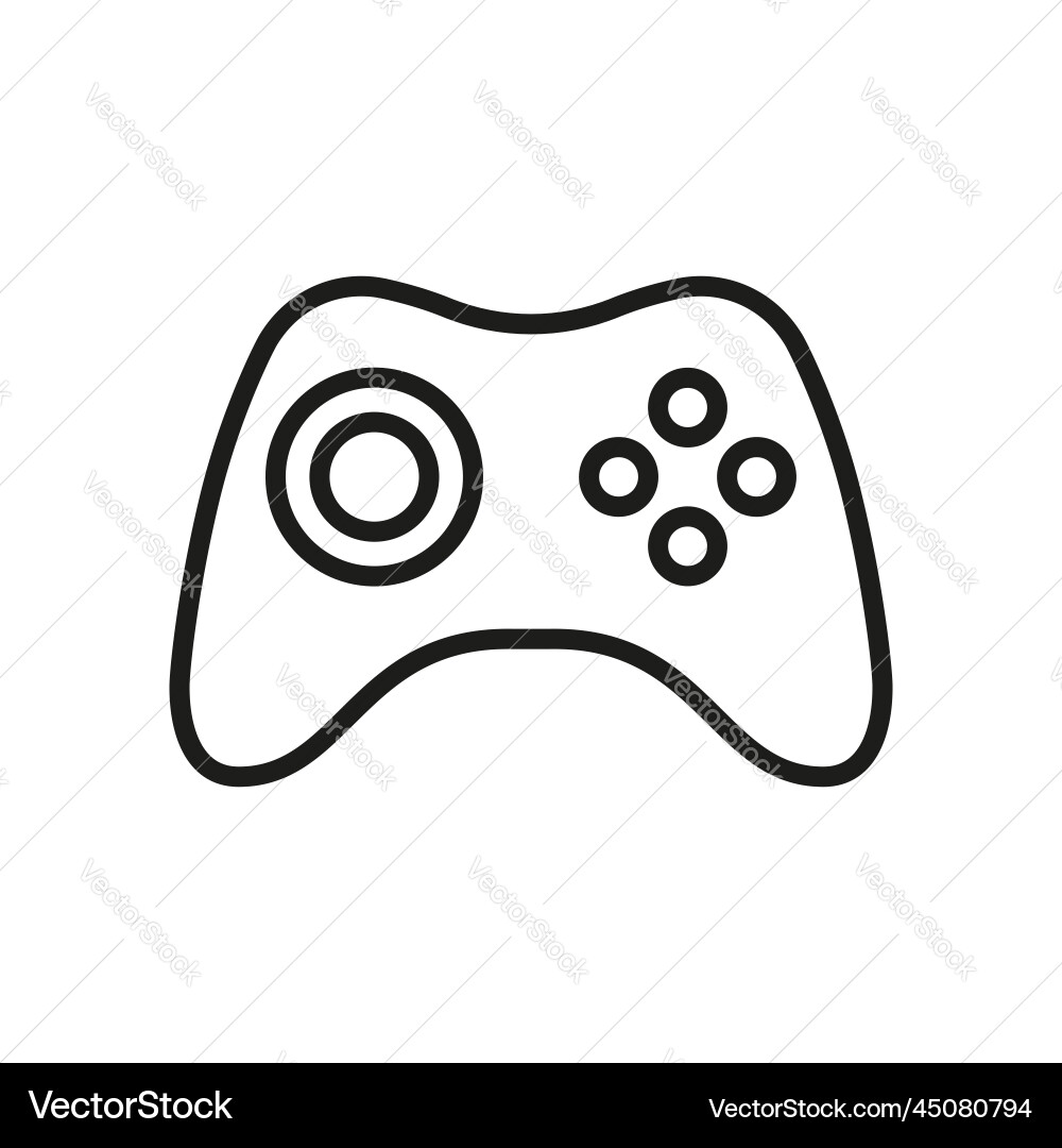 Joystick for game console computer ps line icon Joystick for game console computer ps line icon vector image