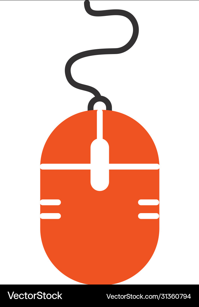 Mouse device icon half line color style Vector Image