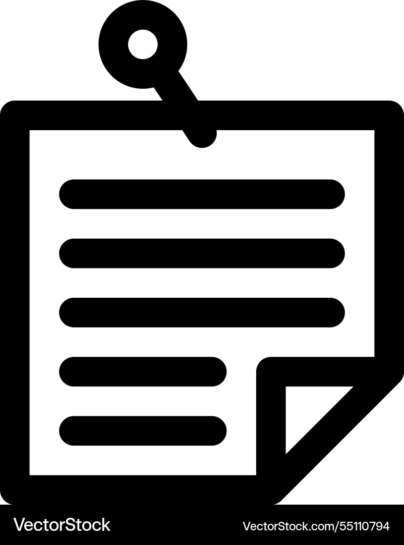 Note icon thin linear style design isolated Note icon thin linear style design isolated vector image