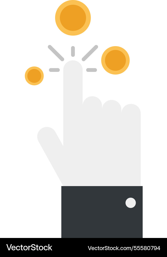 Pay per click flat web icon concept vector image