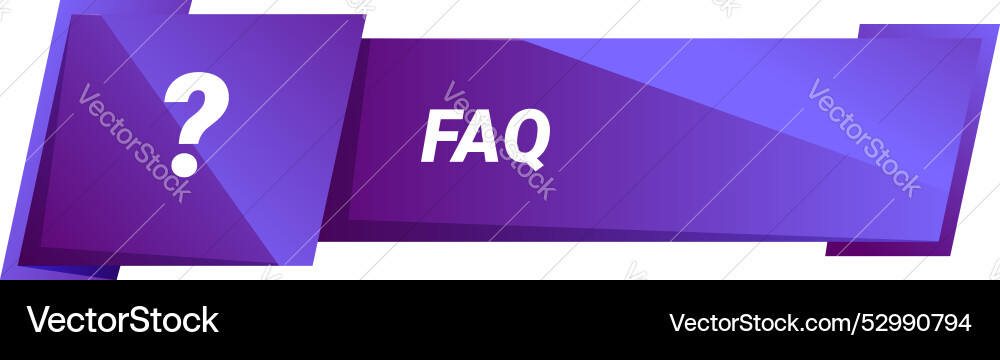 Purple faq button showing frequently asked Purple faq button showing frequently asked Vector Image