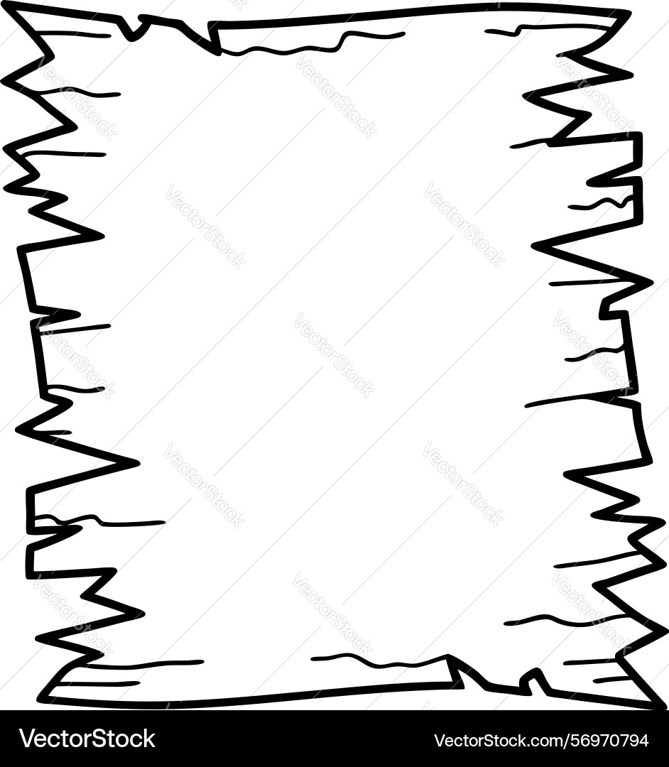 Torn edge paper frame textured border Vector Image
