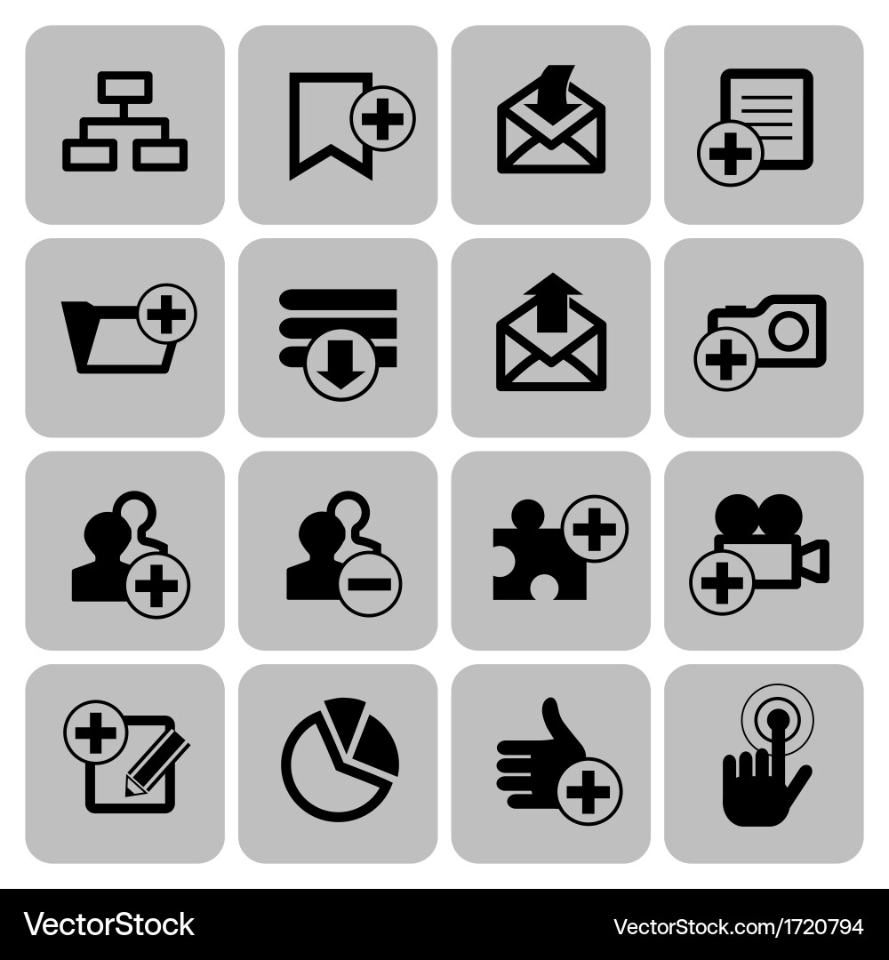 Web icons set vector image