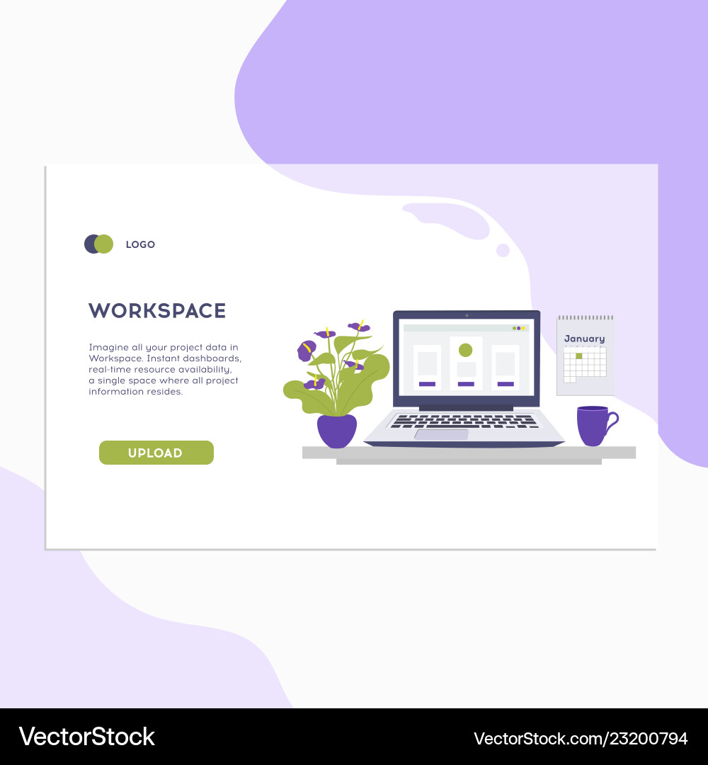 Workspace analytics optimization management Workspace analytics optimization management vector image