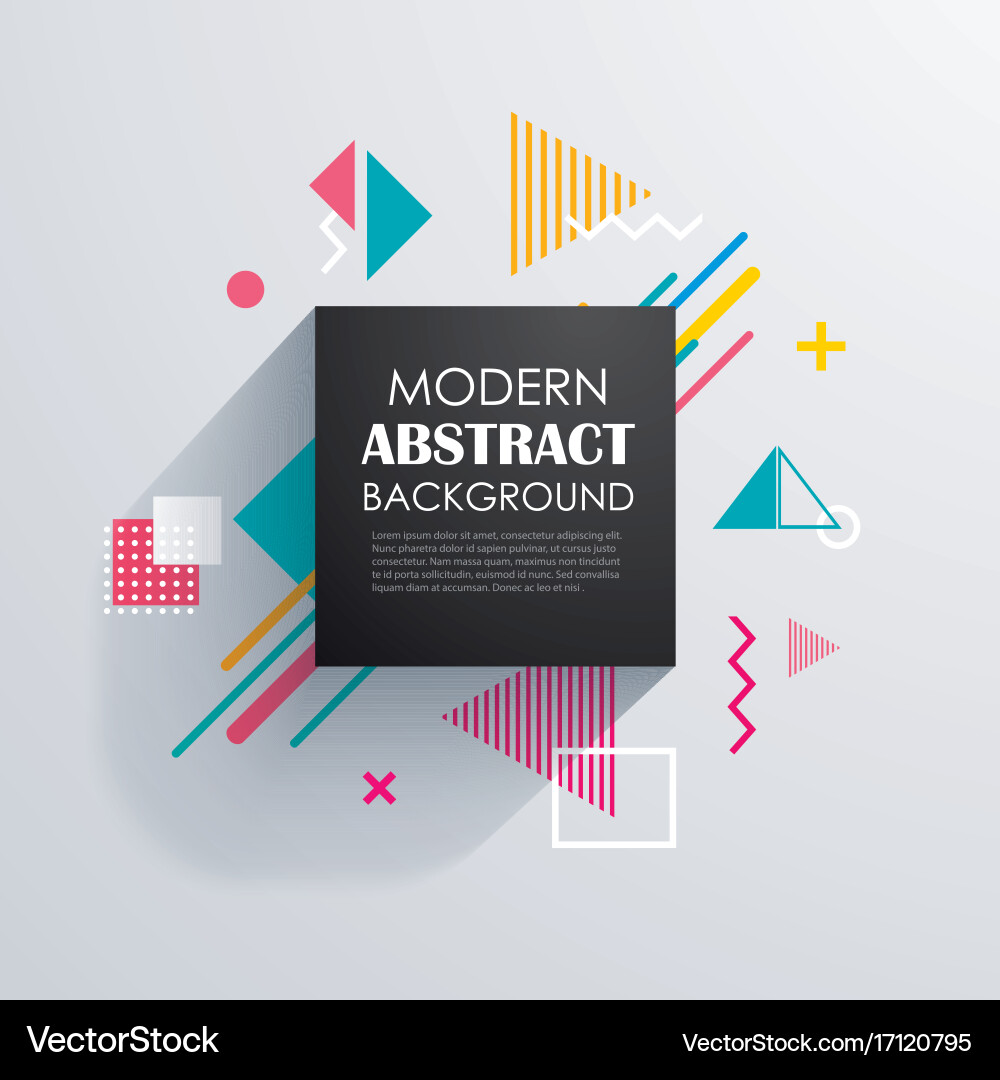 Abstract geometric pattern design and background vector image