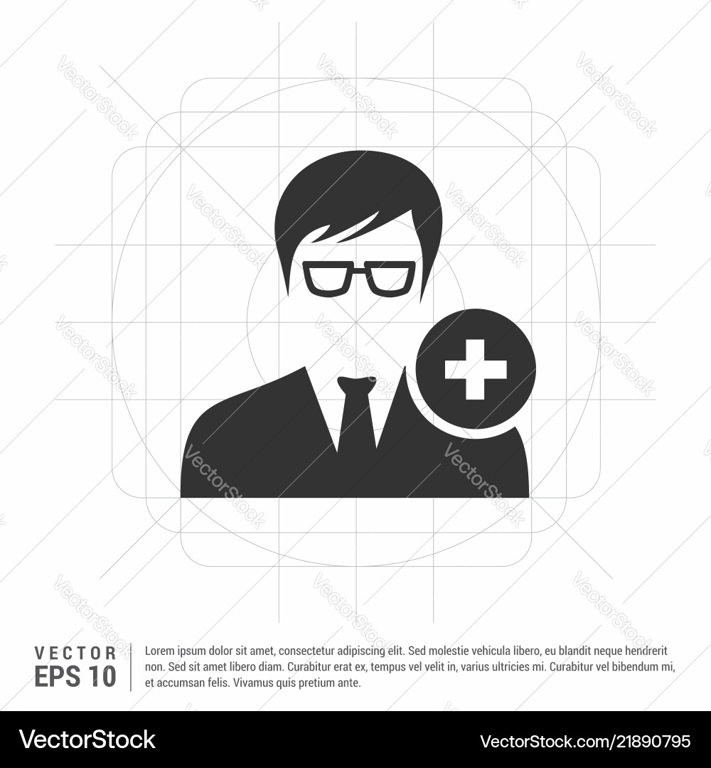 Add user icon vector image