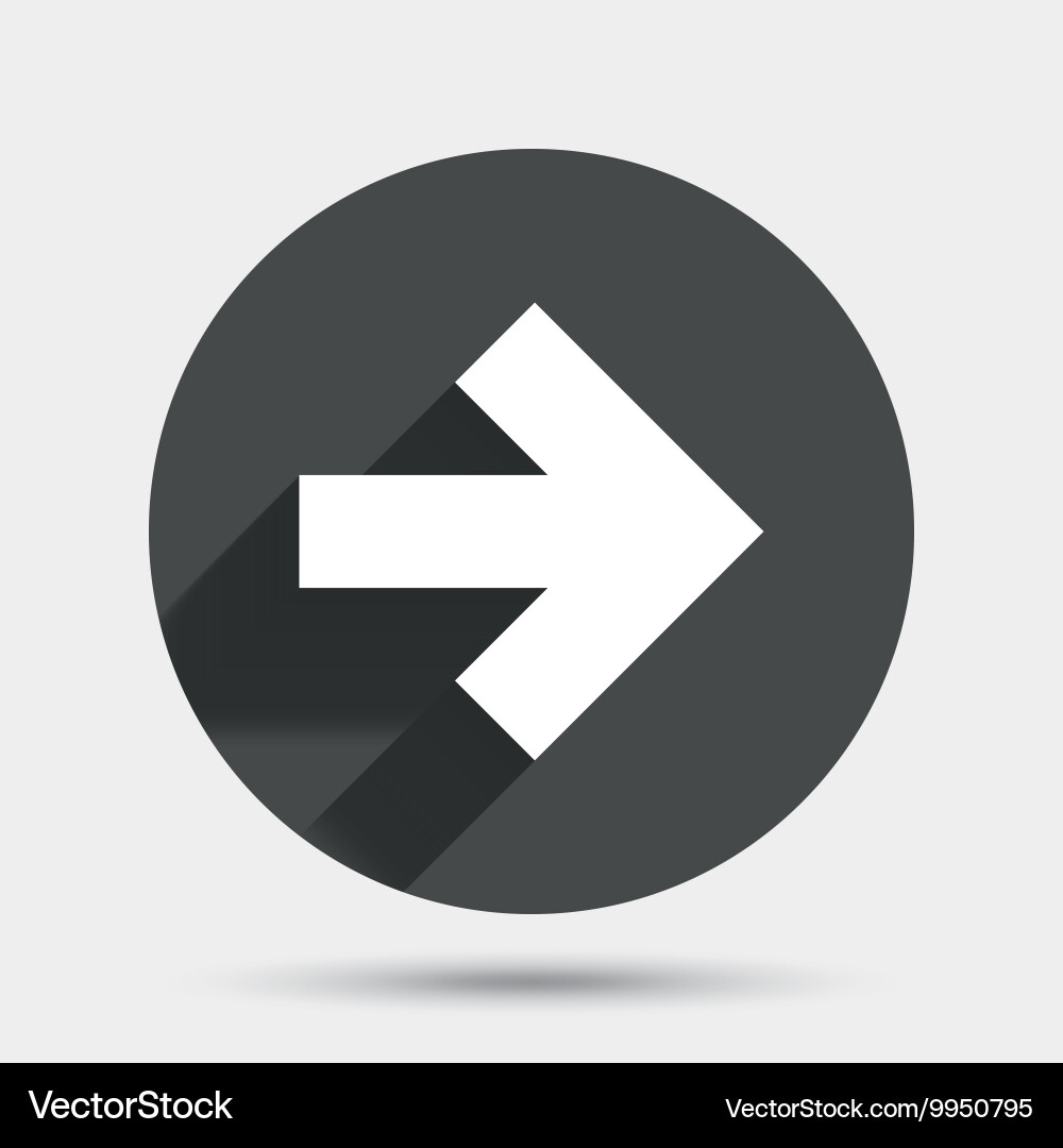 Arrow sign icon next button navigation symbol vector image