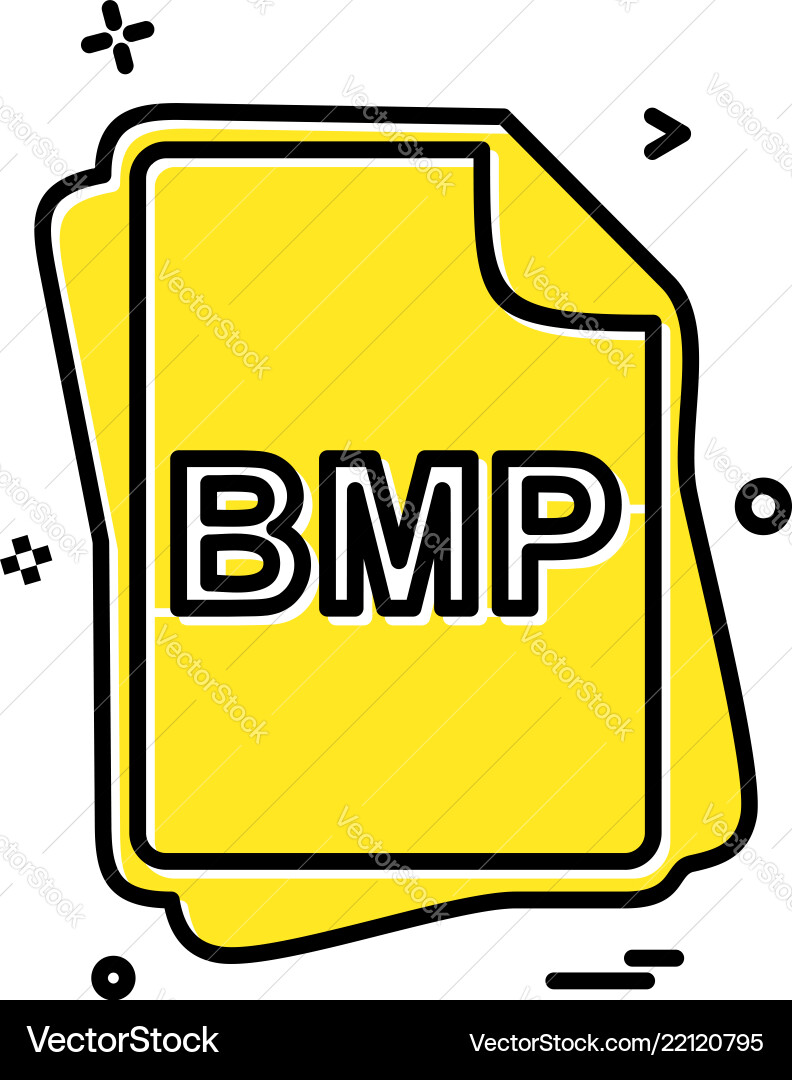 Bmp file type icon design Bmp file type icon design vector image