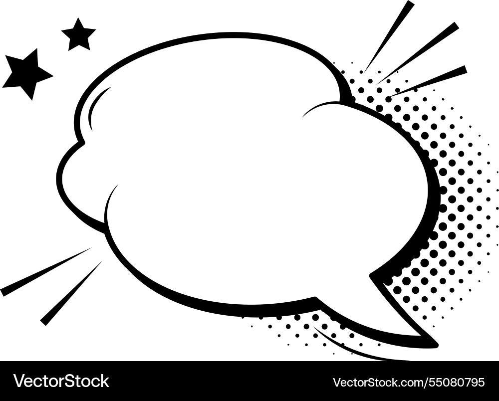 Cartoon comic style exploding speech bubble Cartoon comic style exploding speech bubble vector image