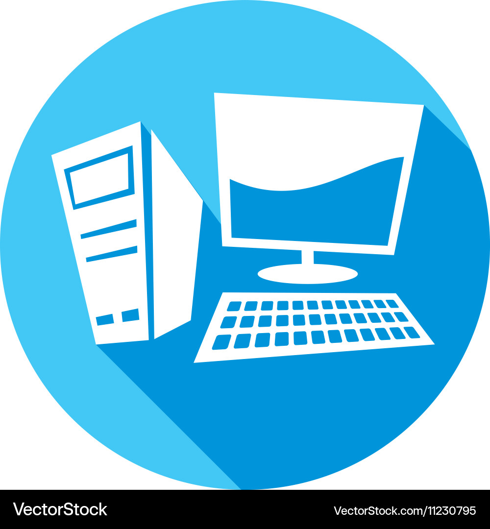 Computer Icon - Digital Device vector image