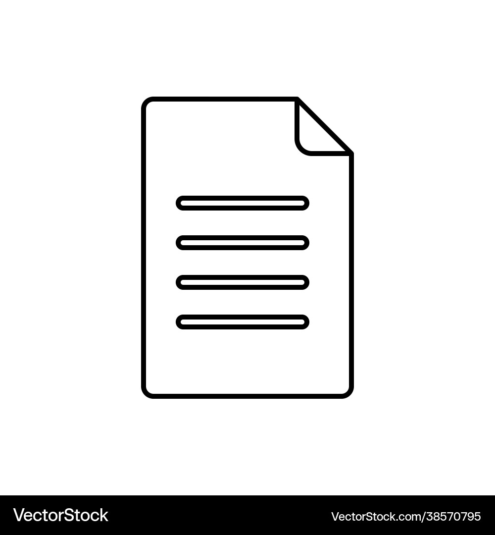 Document icon file Vector Image