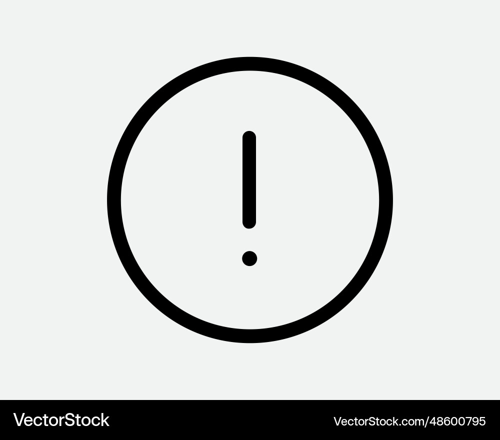 Error round line icon alert attention problem warn Error round line icon alert attention problem warn vector image