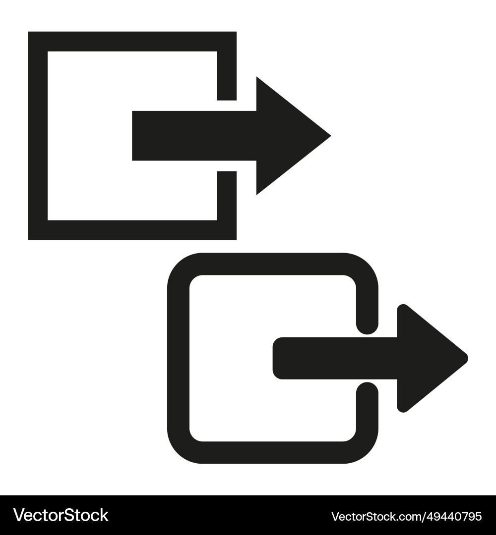 Exit direction icon eps 10 Exit direction icon eps 10 vector image