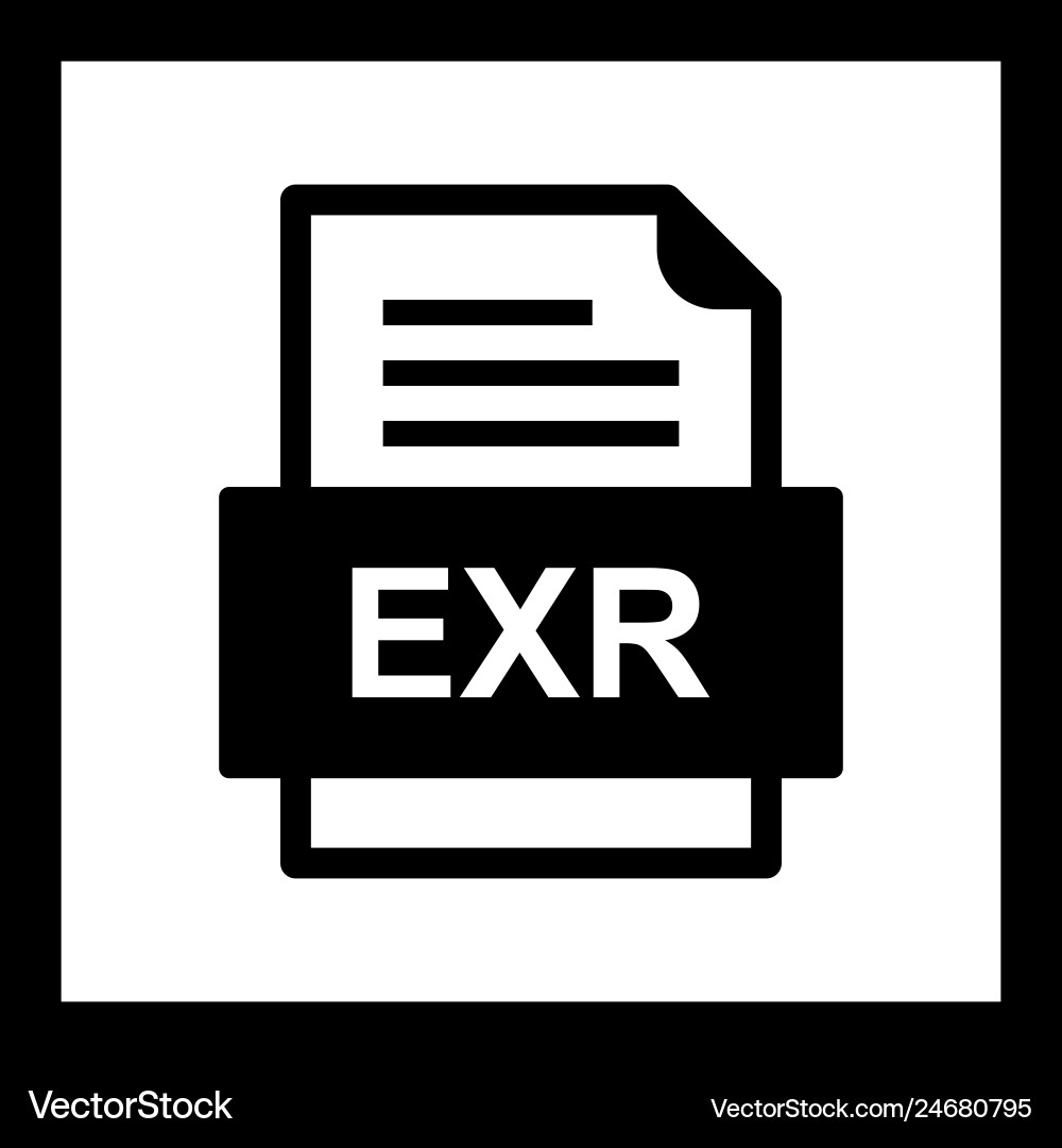 Exr file document icon vector image