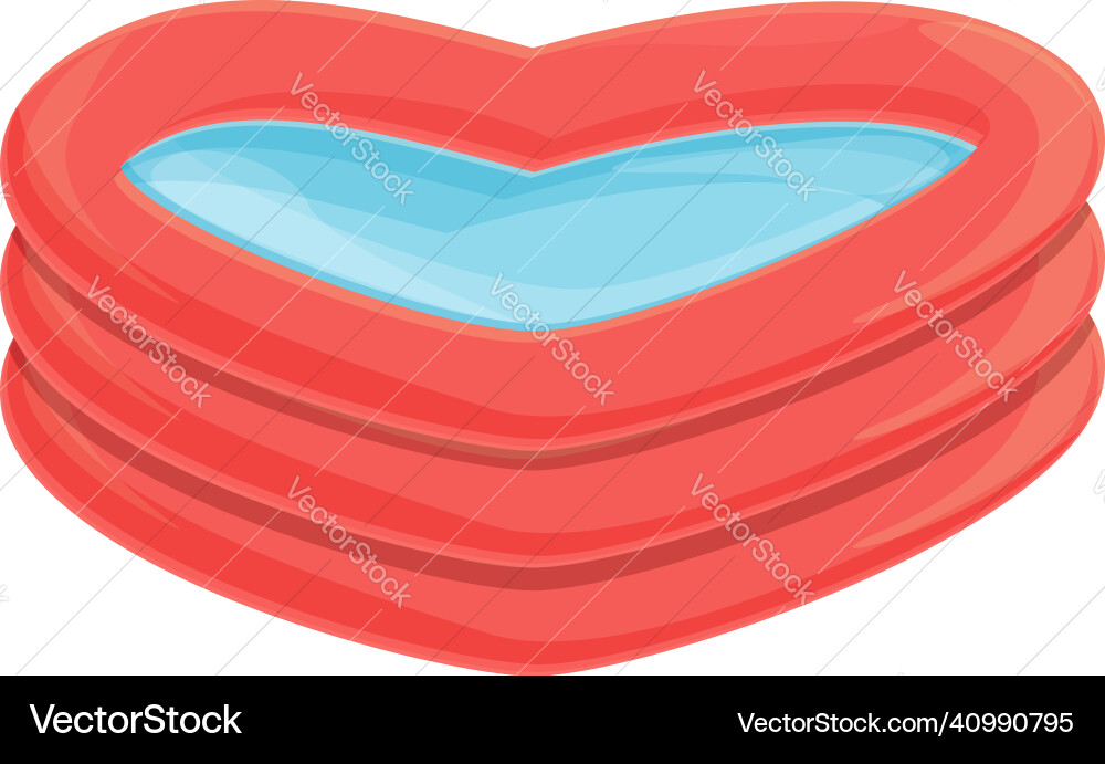 Heart Inflatable Pool Float Icon vector image