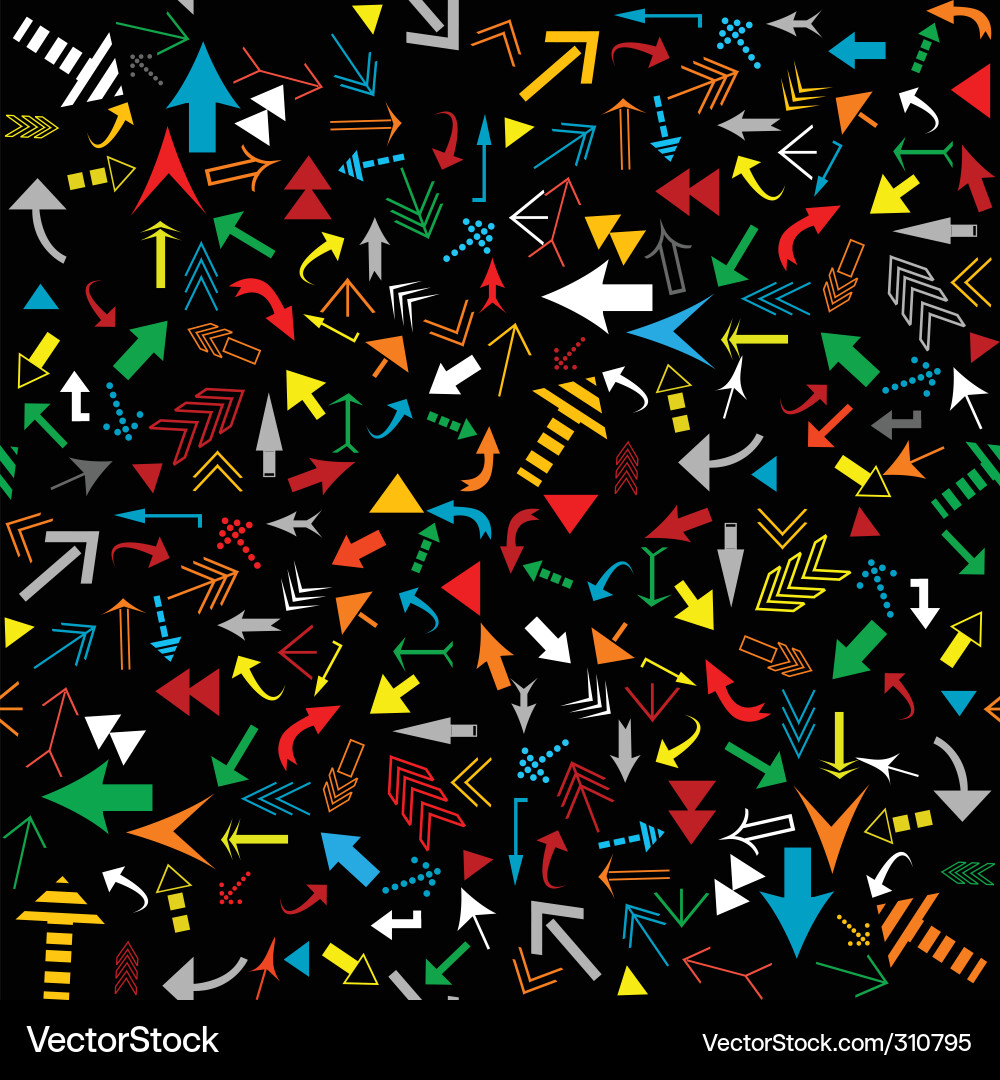 Multicolor Arrow Pattern Vector Image