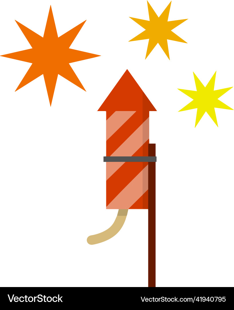 Rocket for fireworks firecracker and explosion Vector Image