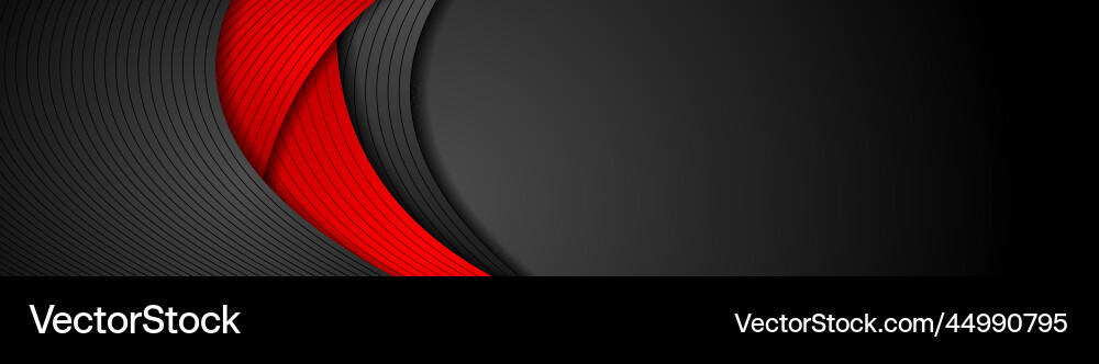 Rote und schwarze abstrakte wavy Firmenbanner Rote und schwarze abstrakte wavy Firmenbanner vektorbild