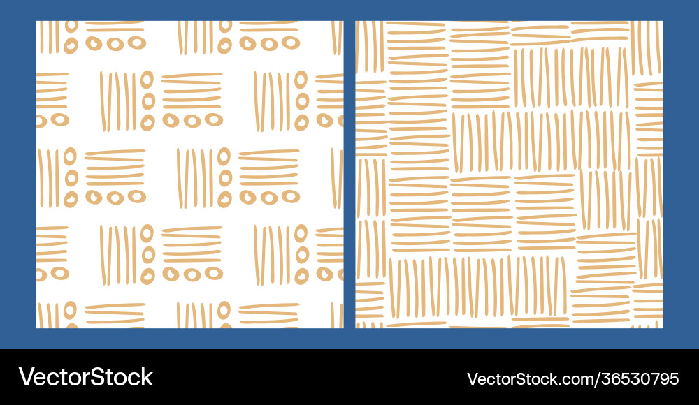 Set seamless abstract pattern with hand-drawn Set seamless abstract pattern with hand-drawn vector image