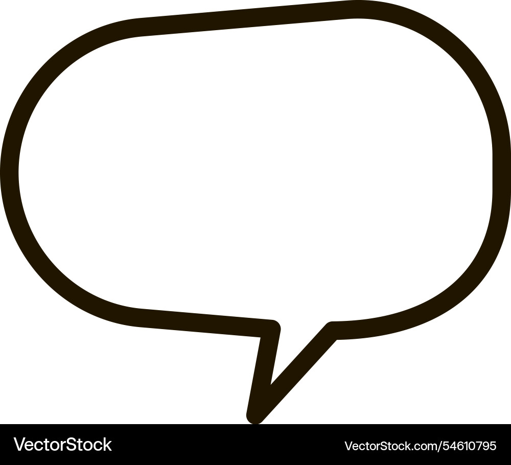 Simple black outline of a rounded empty speech Simple black outline of a rounded empty speech Vector Image