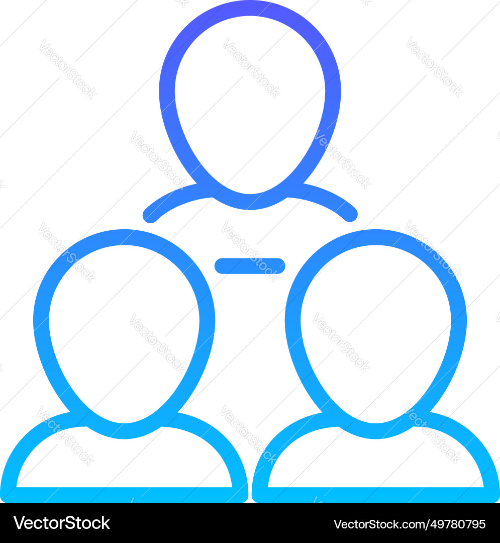 User groups line gradient icon pictogram symbol User groups line gradient icon pictogram symbol vector image