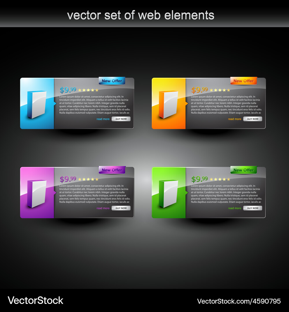 Web product display vector image