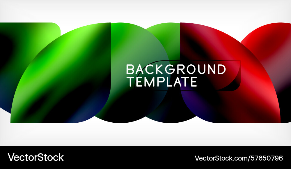 Abstract colorful shapes overlap creating dynamic Vector Image