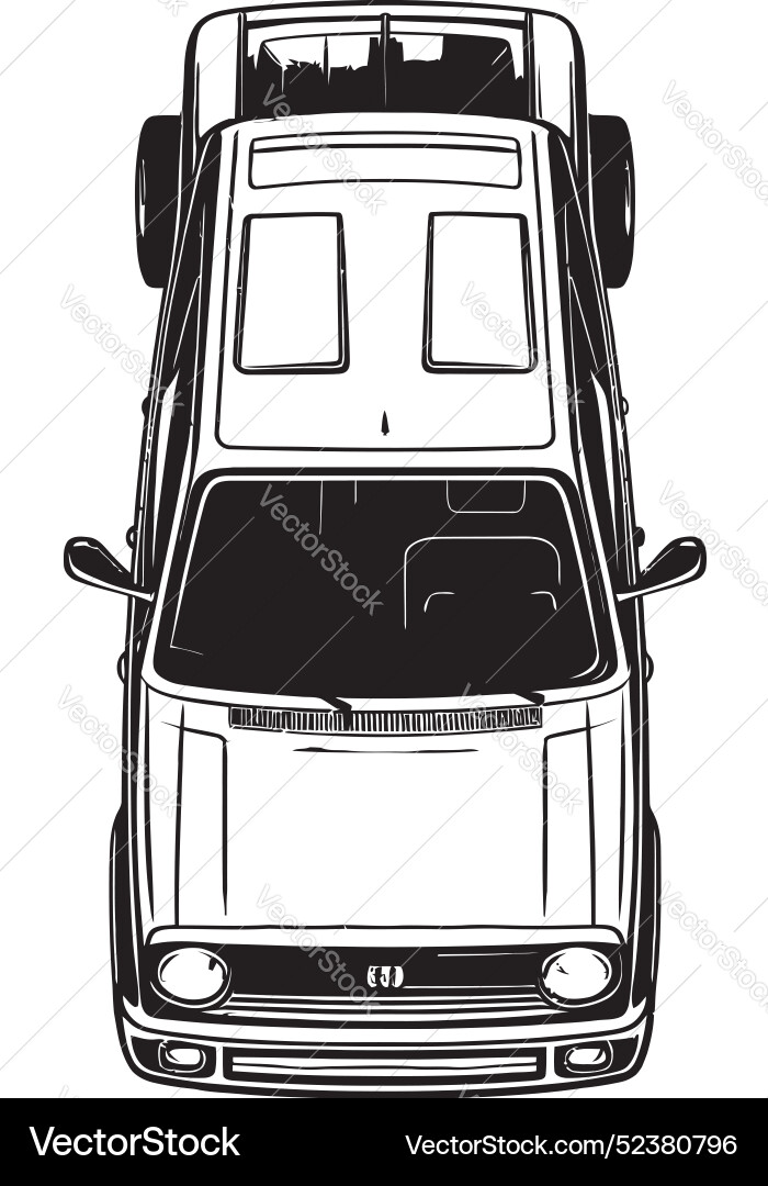 Aerodrive dynamics dynamic drive aero car top Vector Image