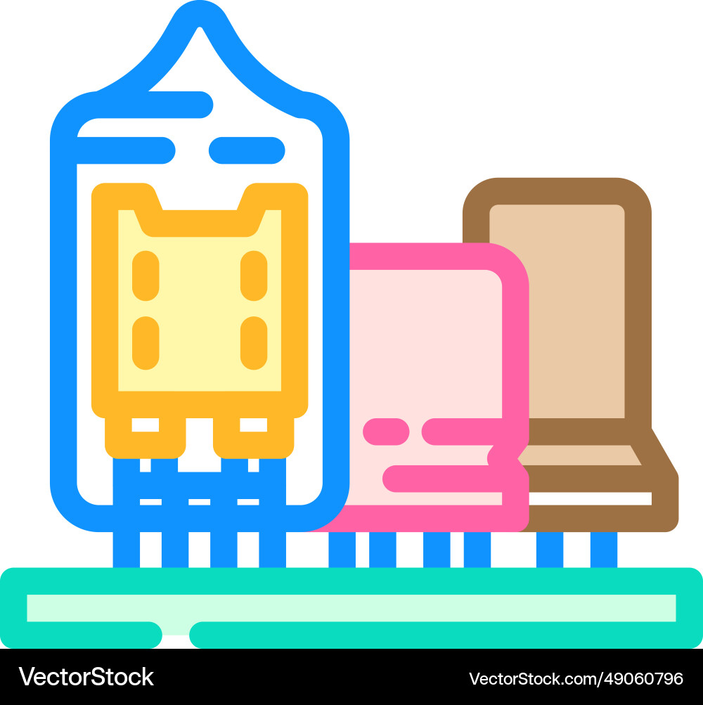 Analog electronics color icon Analog electronics color icon Vector Image