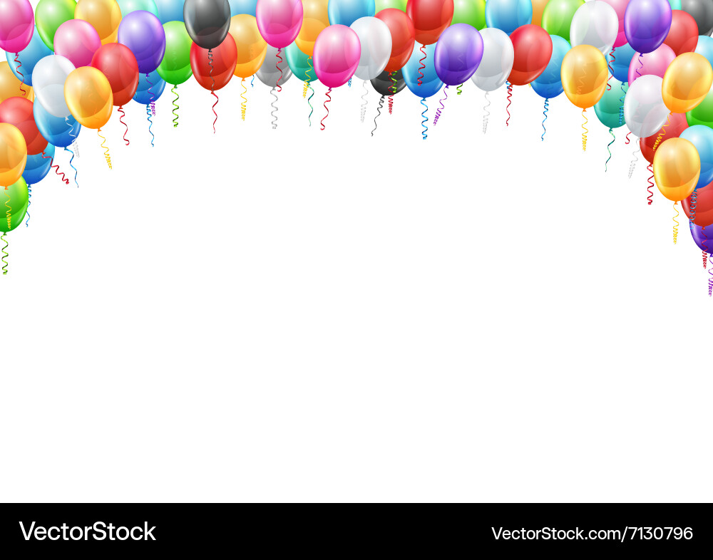 Balloons header template vector image