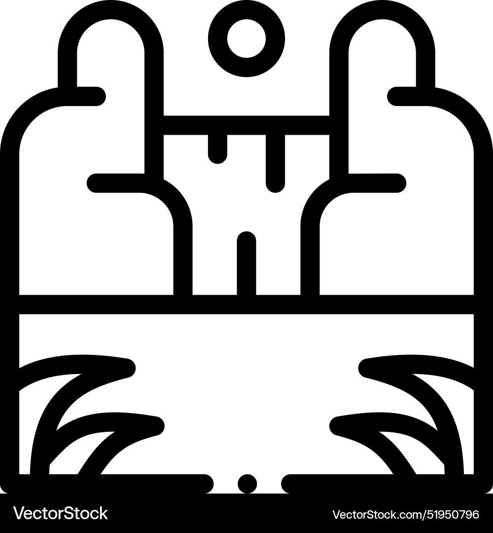 Cascade icon thin linear style design isolated Cascade icon thin linear style design isolated vector image