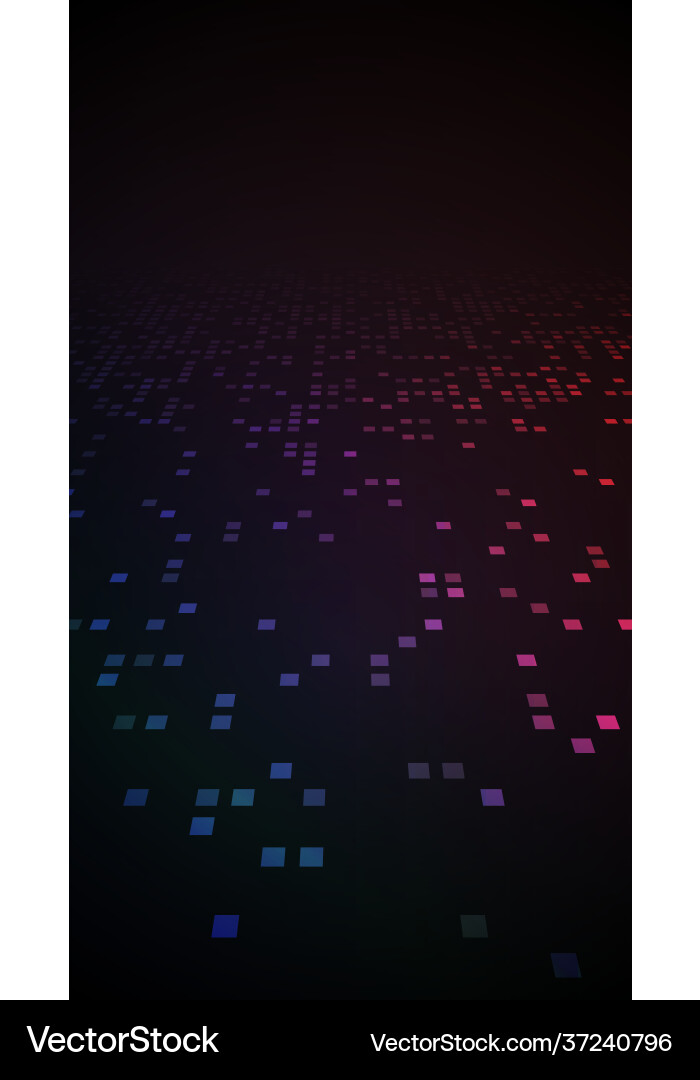 Colorful glowing dots dark modern perspective Colorful glowing dots dark modern perspective vector image