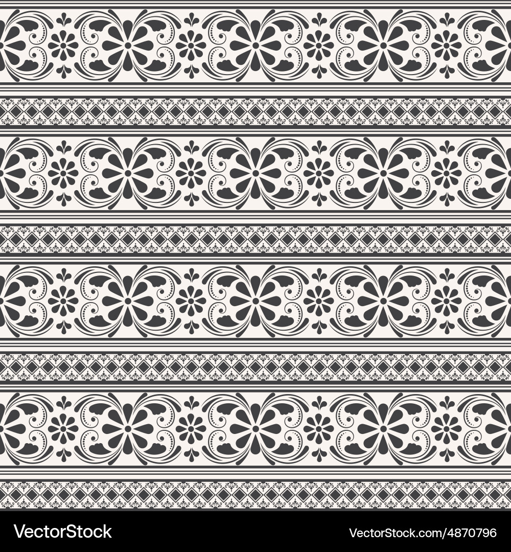 Damask Pattern Background Vector Image