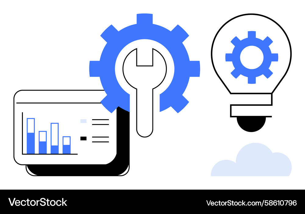 Data analytics and innovation with tools cloud Data analytics and innovation with tools cloud Vector Image