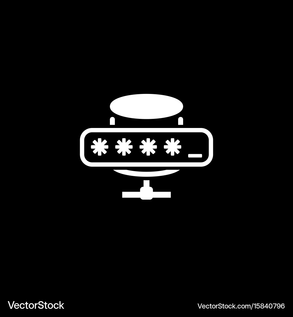 Database protection icon flat design vector image