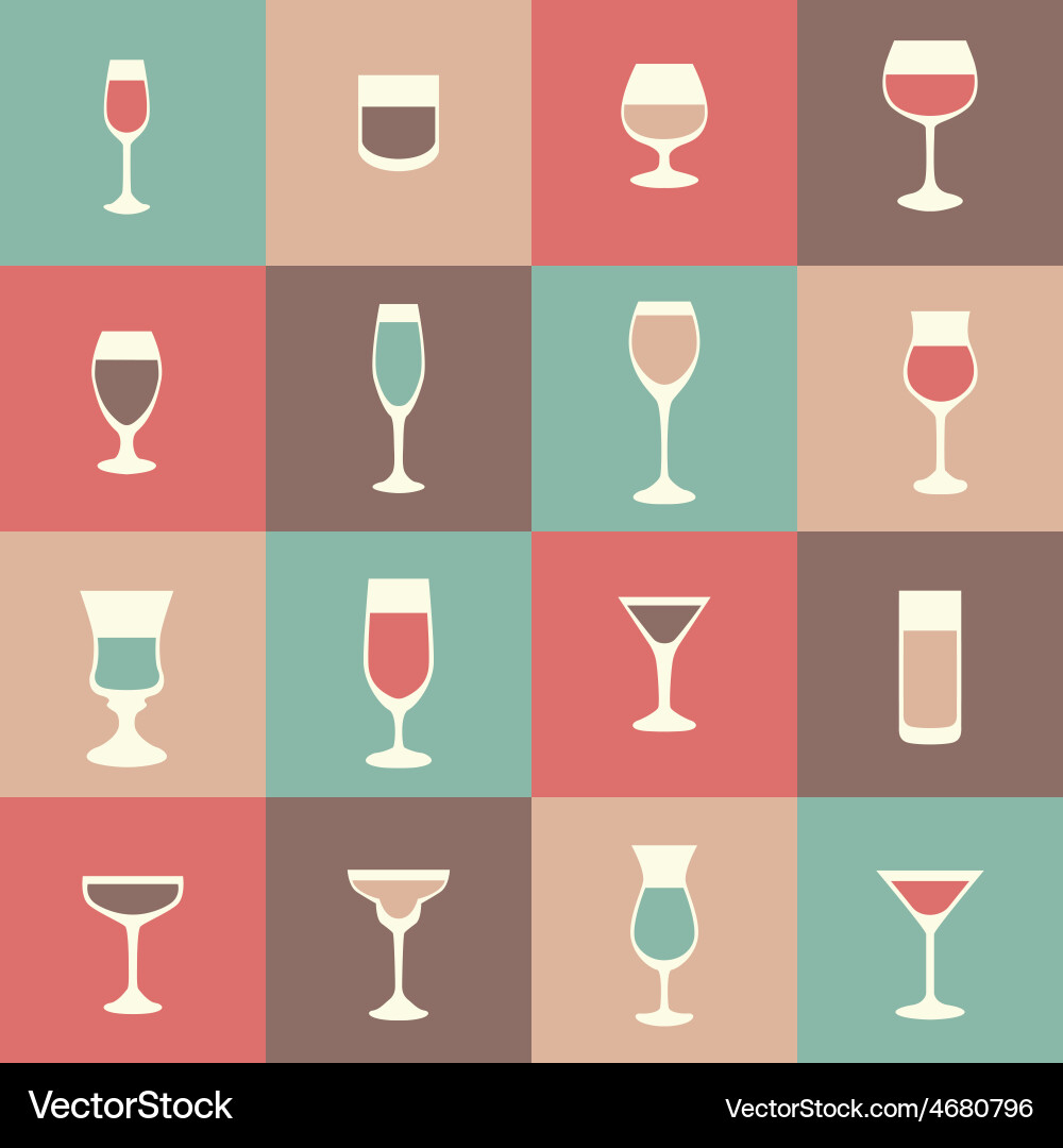 Drink Icon Set - Beverages & Cocktails Vector Image