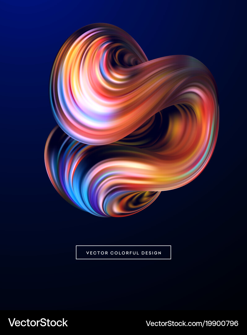 Dynamic Fluid Abstract Shape vector image