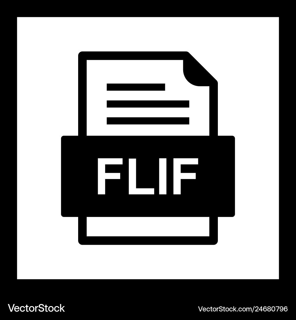 Flif file document icon vector image