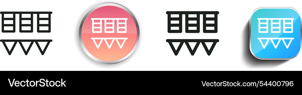 Garlands icon thin linear regular and button vector image