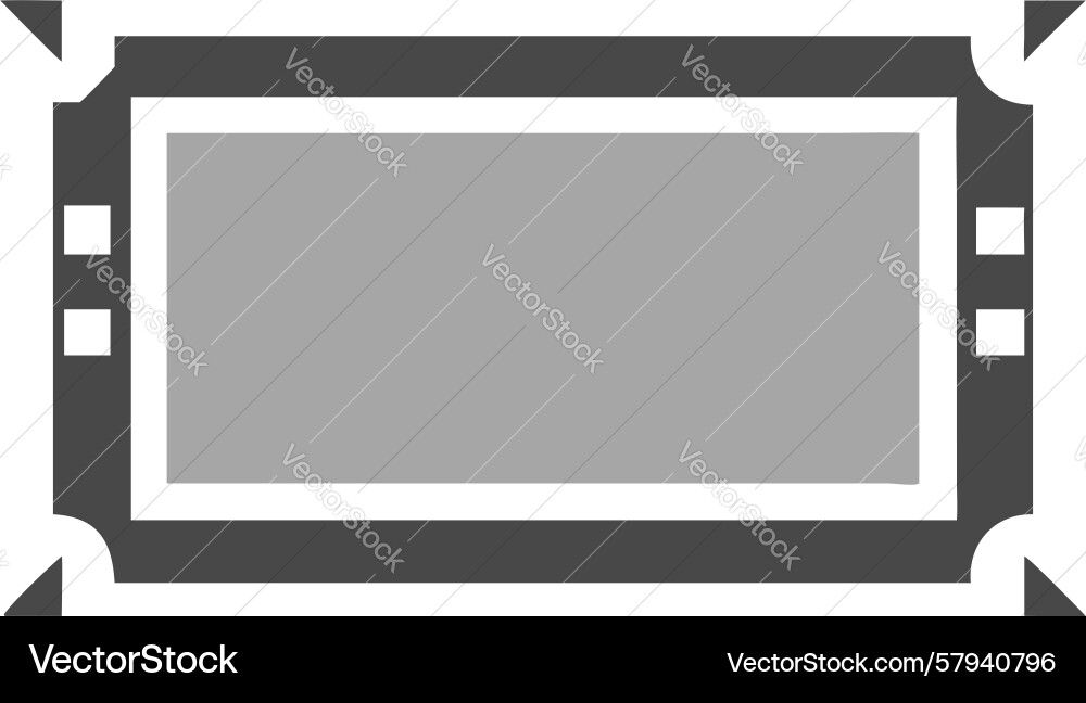 Gray Rectangular Frame vector image