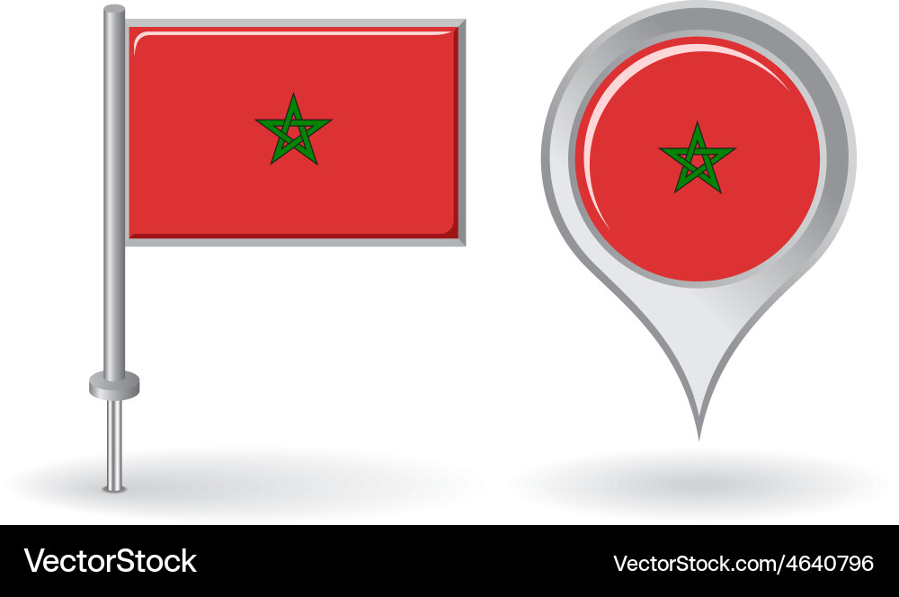 Moroccan Pin & Map Pointer vector image