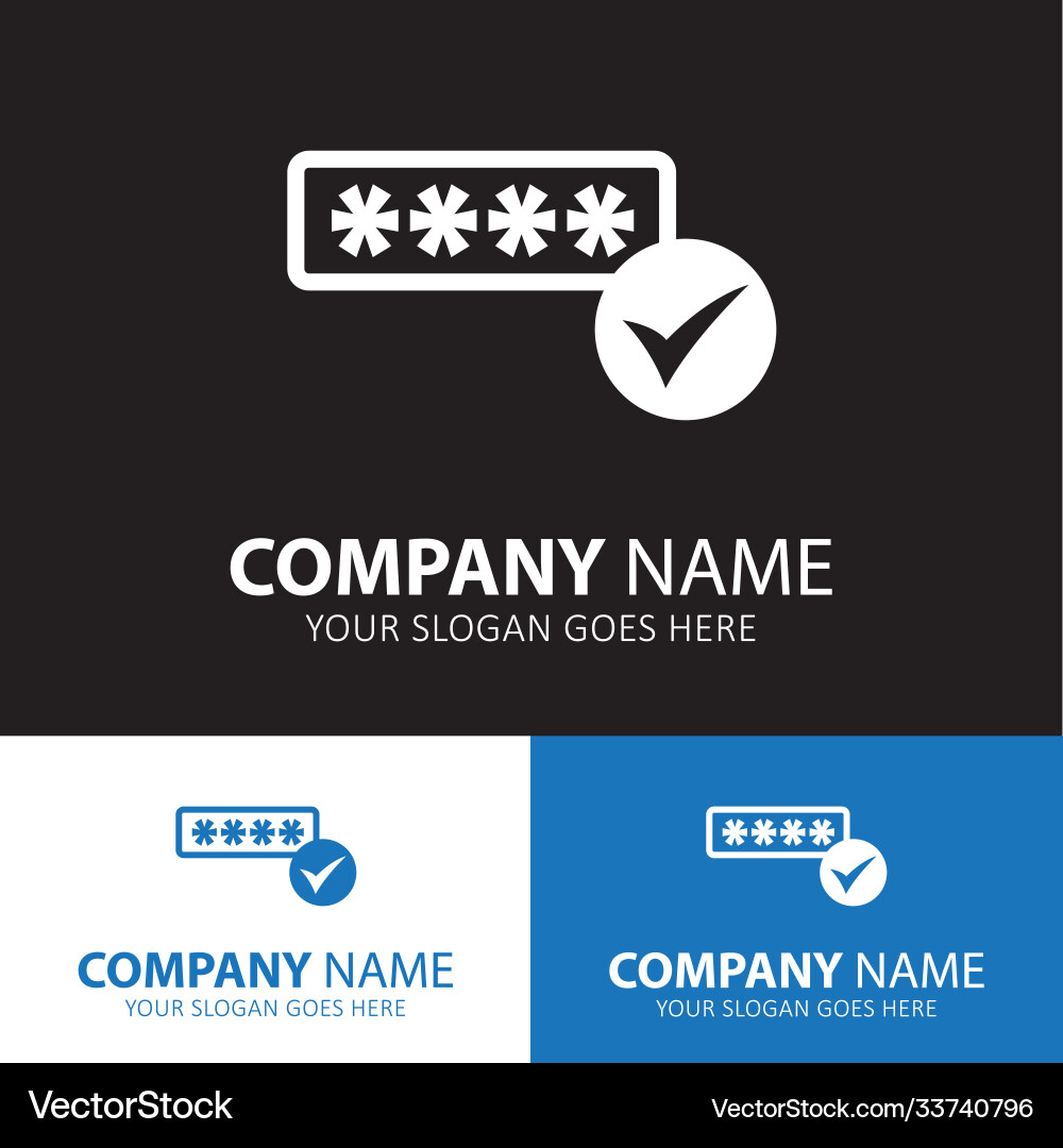 Password verification icon for web and mobile Password verification icon for web and mobile vector image