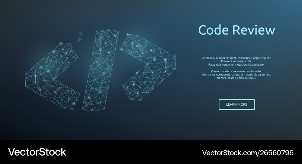 Polygonal Code Symbol - Tech Concept vector image