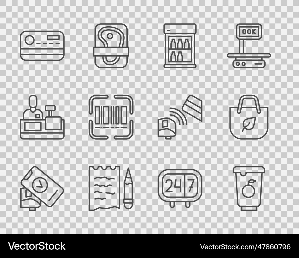 Set line pos terminal yogurt container Set line pos terminal yogurt container vector image