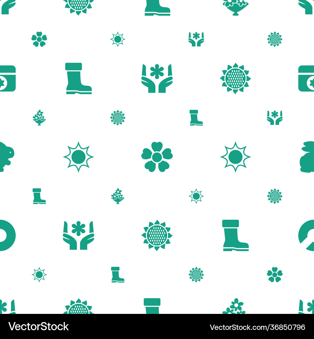 Spring icons pattern seamless white background Vector Image