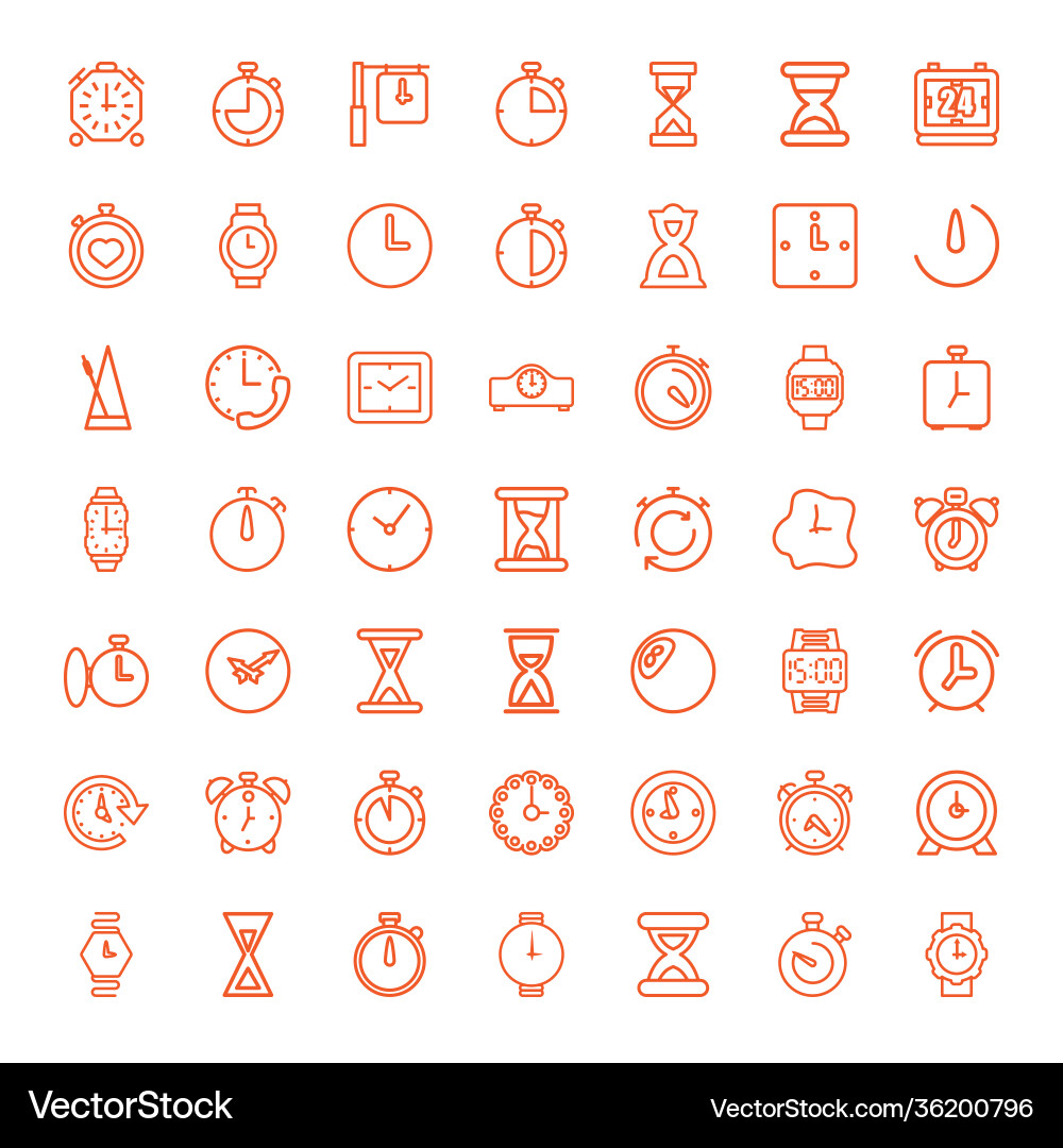 Timer Icons Lizenzfreies Vektorbild - VectorStock