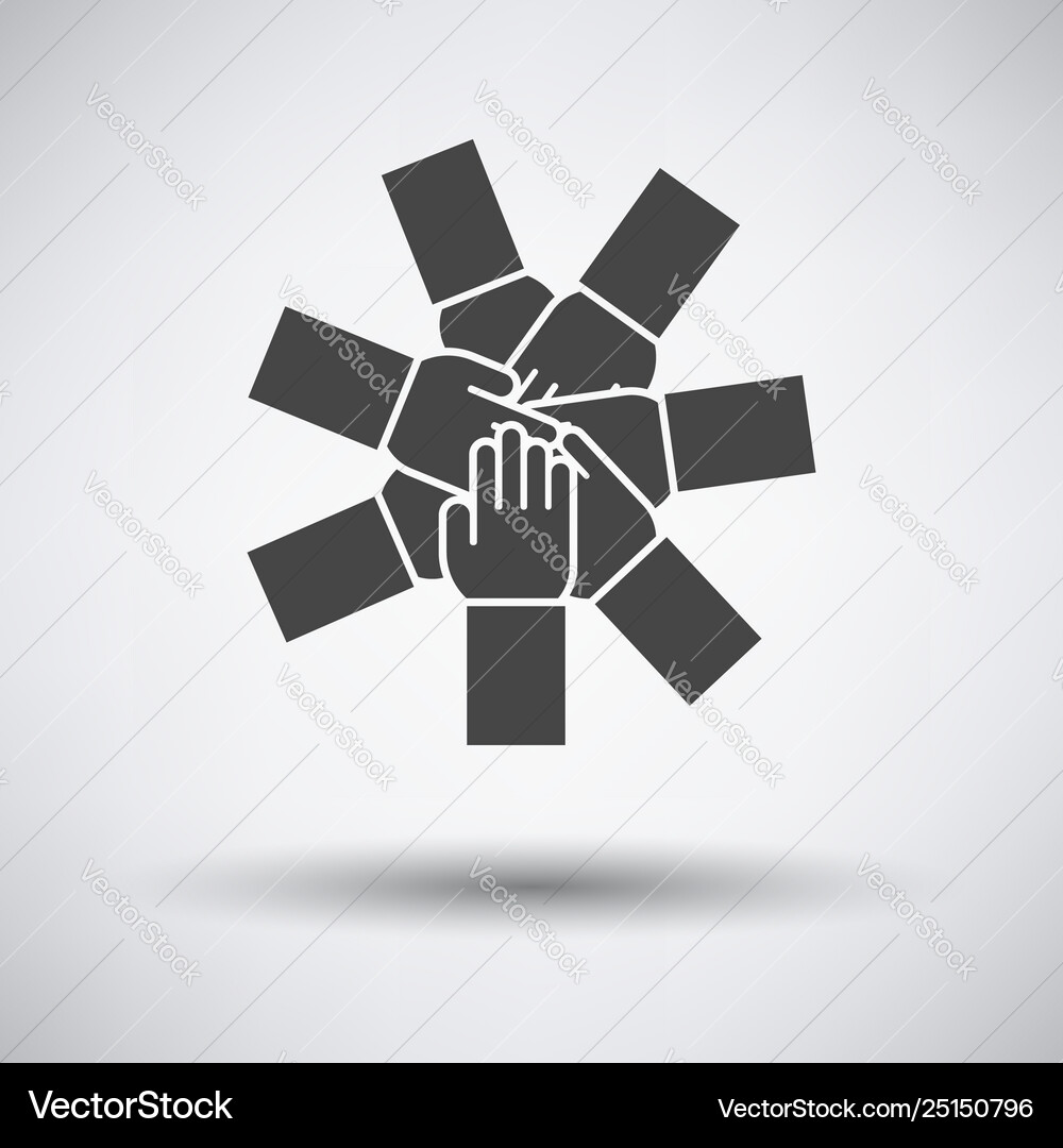 Unity and teamwork icon Unity and teamwork icon Vector Image
