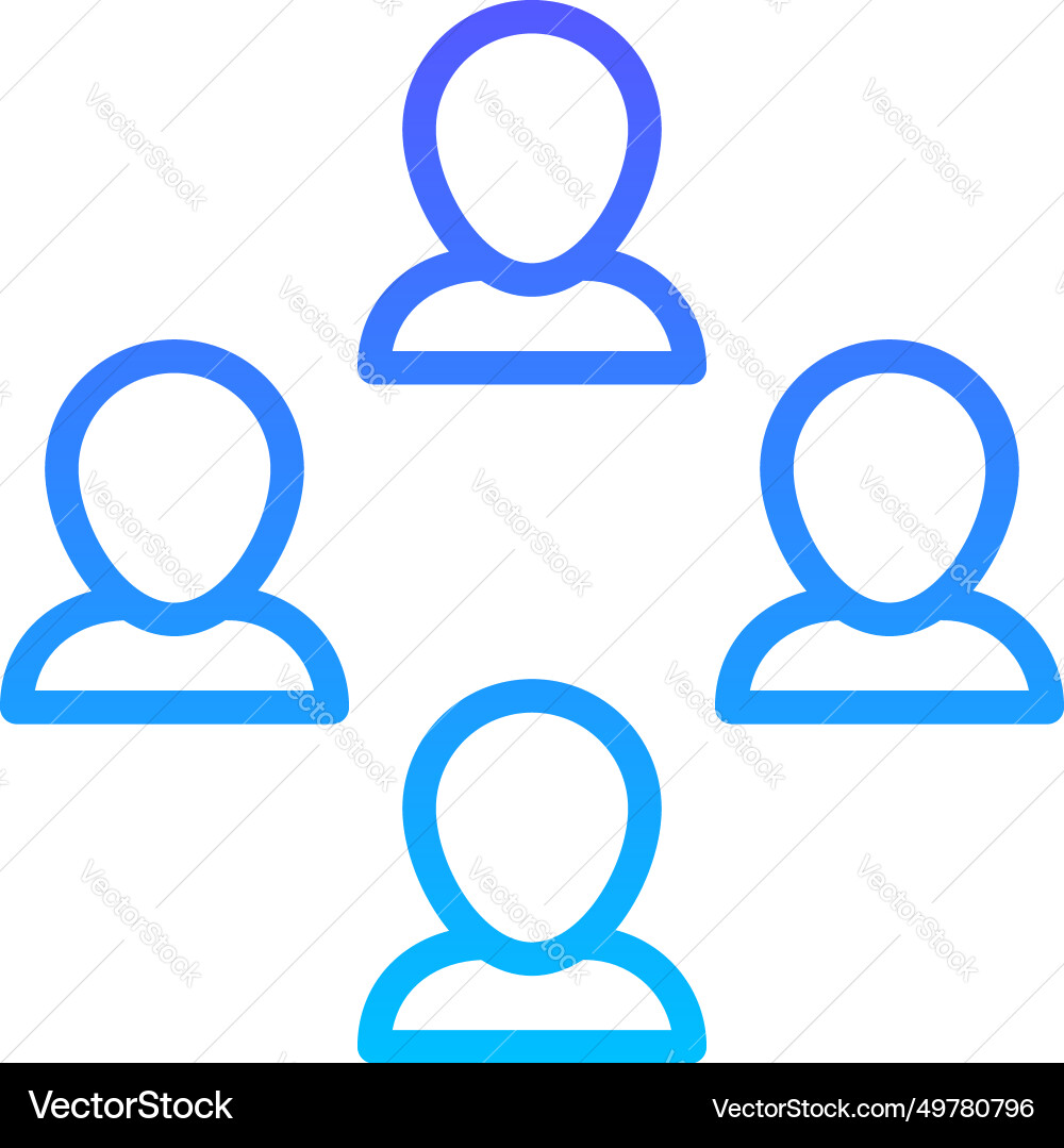 Users line gradient icon pictogram symbol visual Users line gradient icon pictogram symbol visual vector image