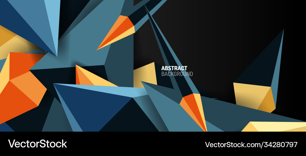 3d low poly abstract shape background Vector Image